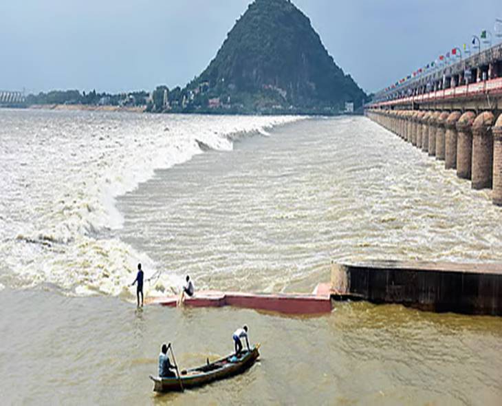 Flood Alert Issued At Prakasam Barrage As Water Levels Rise