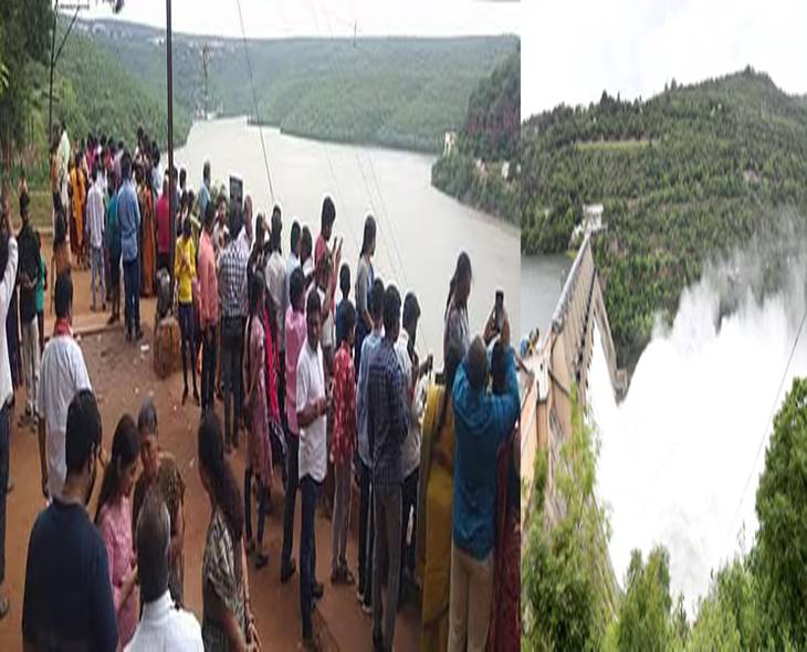 Tourists Flock To Srisailam For Stunning Water Release Views