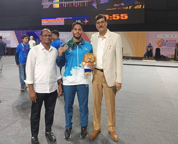 AP’s Ajay Wins Gold At Commonwealth Weightlifting Championship