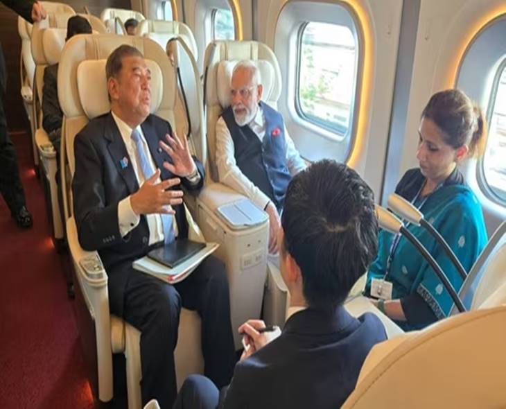 PM Modi Travels To Sendai On Bullet Train With Japanese PM