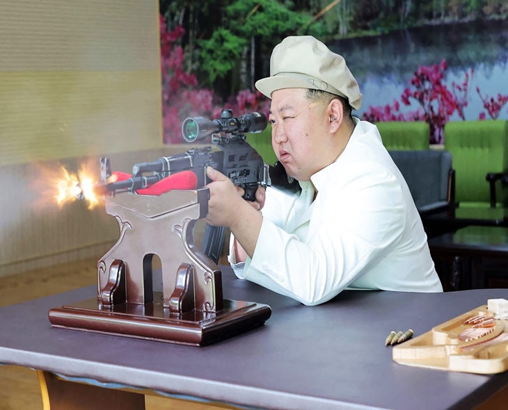 Kim Examines the Weapons Factory Before the China Parade
