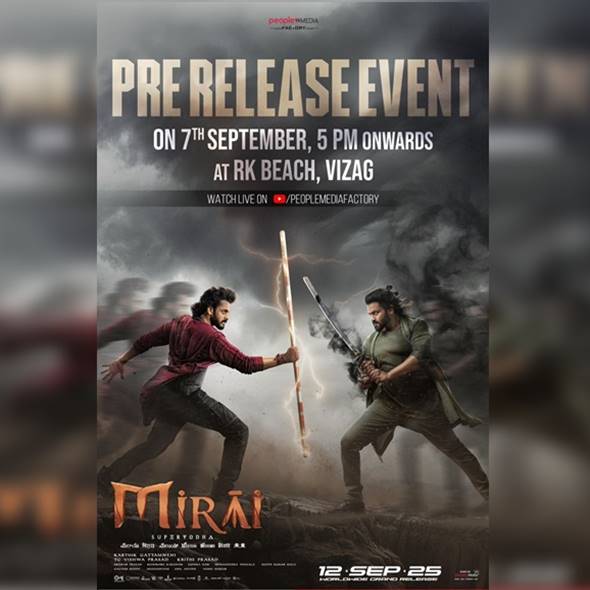 Teja Sajja’s ‘Mirai’ Gears Up For Pre-Release Event Tomorrow