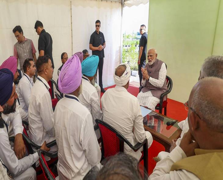 PM Modi Conducts Aerial Survey Of Punjab Floods