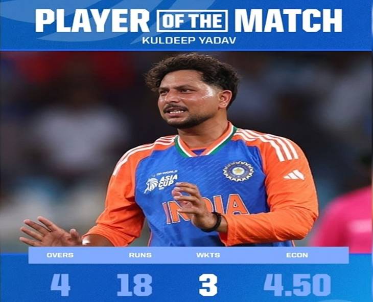 Kuldeep’s Spin Masterclass Earns Him ‘Player Of The Match’