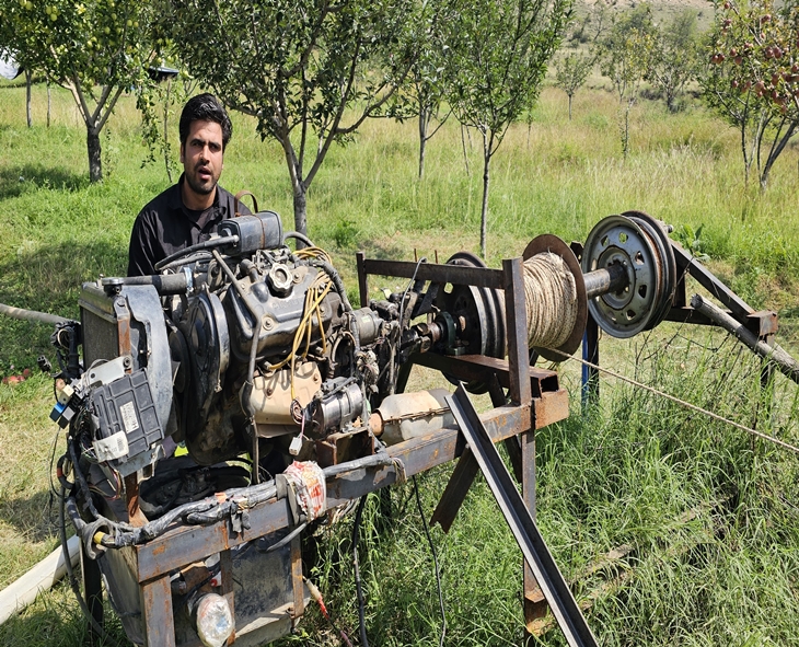 School Dropout Innovates Apple Gondola For Kashmir Orchards