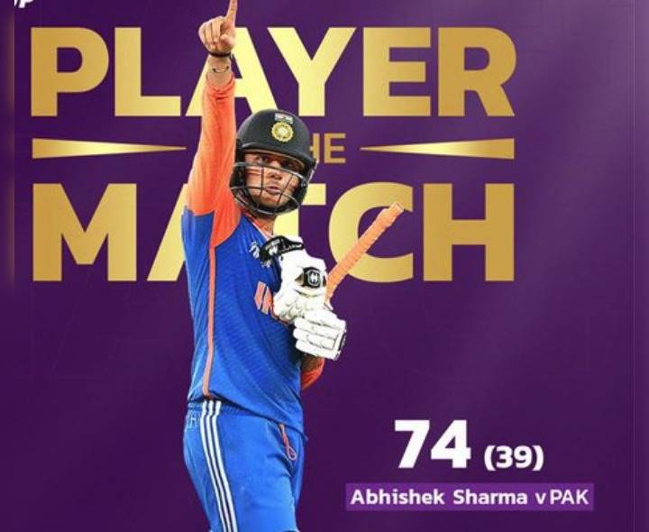 Abhishek Sharma’s 74-Run Blitz Earns Player Of The Match