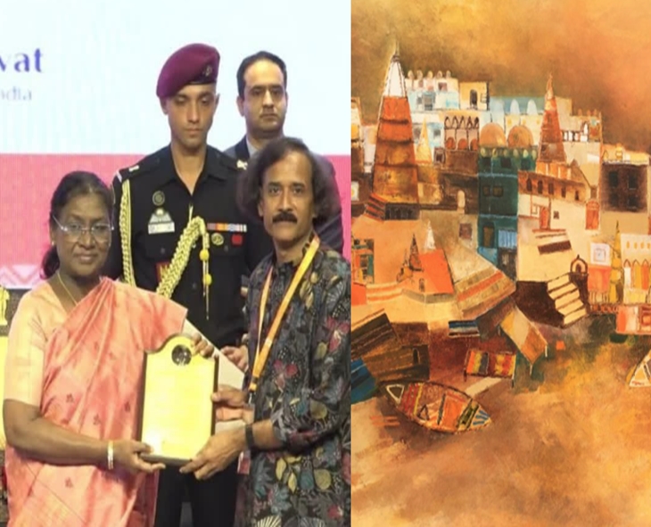 Barabanki Artist Anand Narayan Wins National Award For Ayodhya Painting