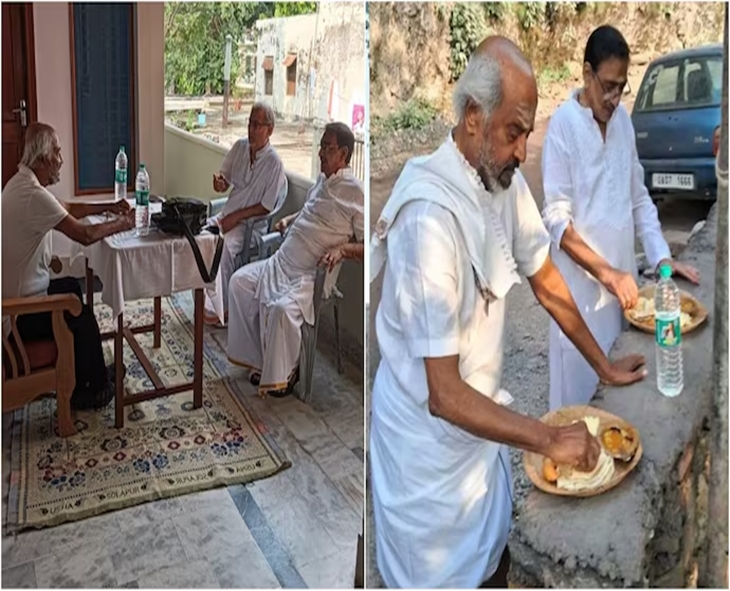 Rajinikanth Spotted Eating Roadside Meal During Himalayan Break