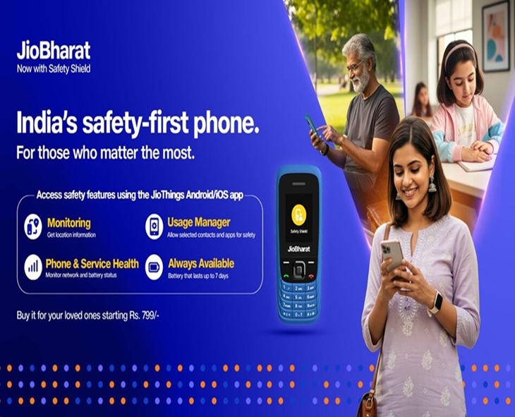 Jio Unveils JioBharat Safety-First Phones At IMC 2025