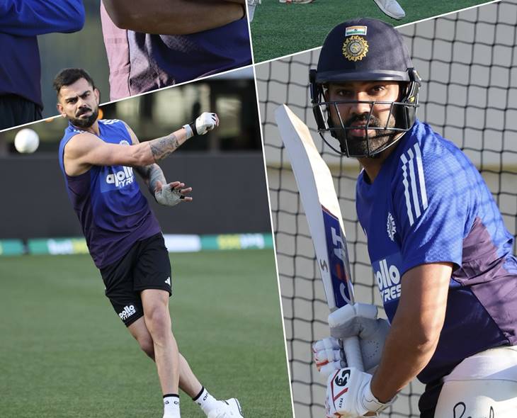 Rohit & Virat Hit Nets Ahead Of ODI Series vs AUS In Perth