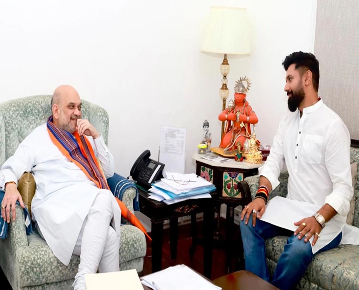 Chirag Meets Amit Shah To Discuss Bihar Seat Sharing