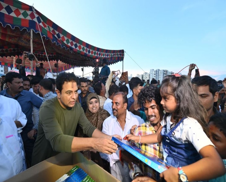 KTR & Harish Rao Celebrate Diwali With HYDRAA Victims