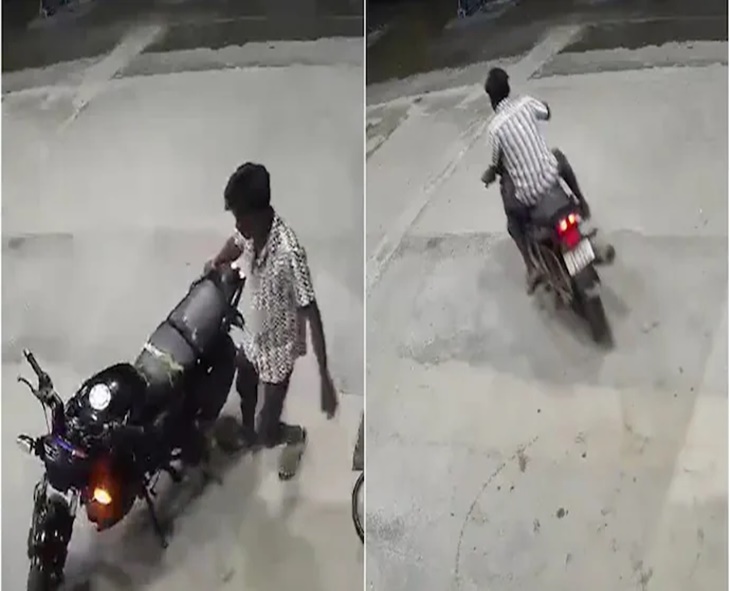 CCTV Captures Biker’s Reckless Ride Before Deadly Kurnool Bus Fire