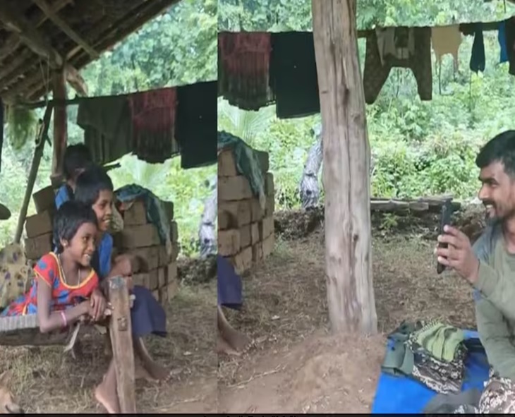 Chhattisgarh: CRPF Soldier Wins Hearts By Showing Cartoons To Tribal Children