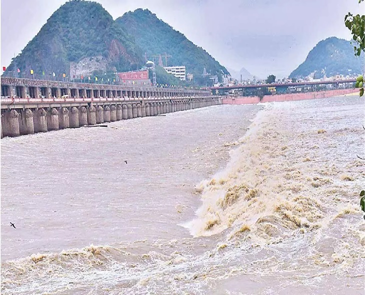 Flood Flow Increases Into AP’s Prakasham Barrage