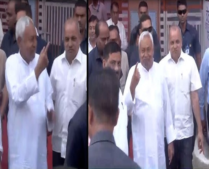 CM Nitish Casts Vote, Urges Citizens To Fulfill Duty