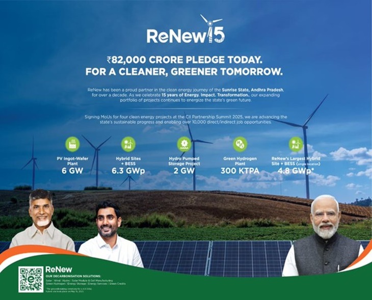 ReNewi5 Solar Returns To AP With ₹82,000 Cr Investment