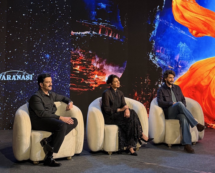Rajamouli’s “Varanasi” Team Meets Global Media In Hyderabad