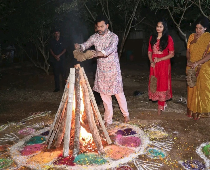Union Minister Rammohan Shares Bhogi Wishes With People