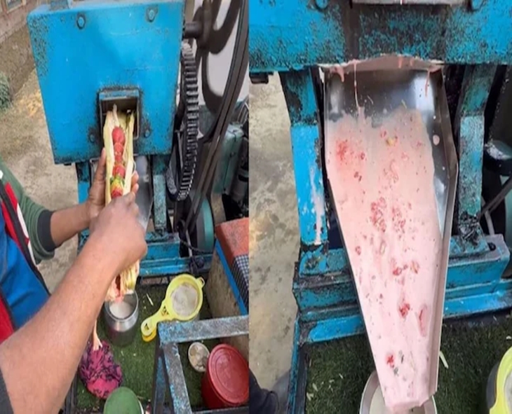 Internet Loves Viral Strawberry Sugarcane Juice Video