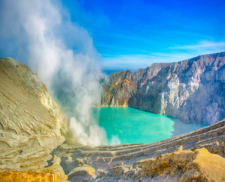 The Bright-Blue Acidic Lake That Can Fry You Alive