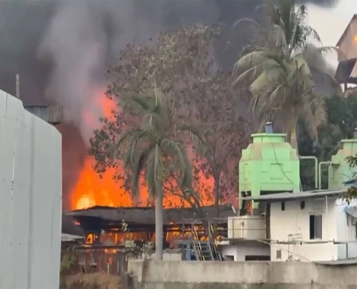 Major Fire Erupts At Chemical Factory In Navi Mumbai