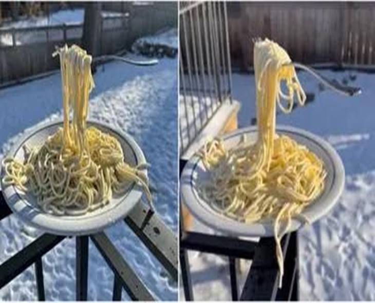 Frozen Pasta Stunt Goes Viral In Minneapolis