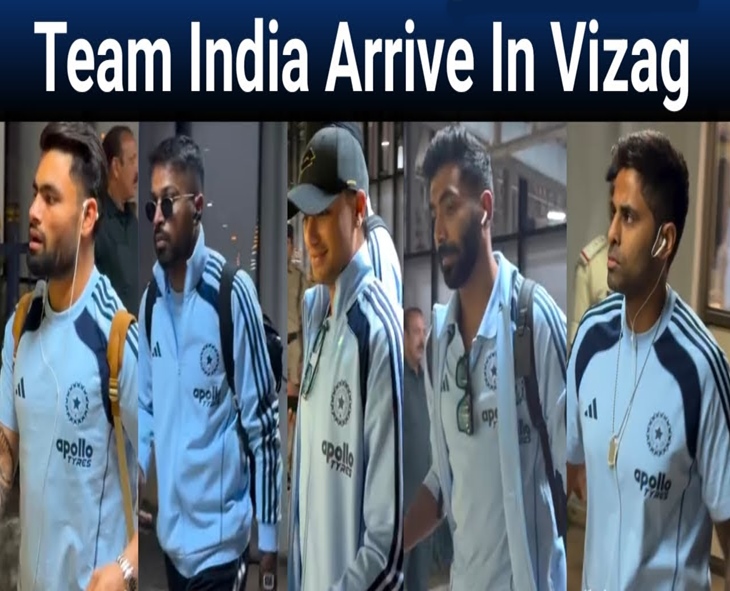 Team India Arrives In Vizag Airport Ahead Of 4th T20I