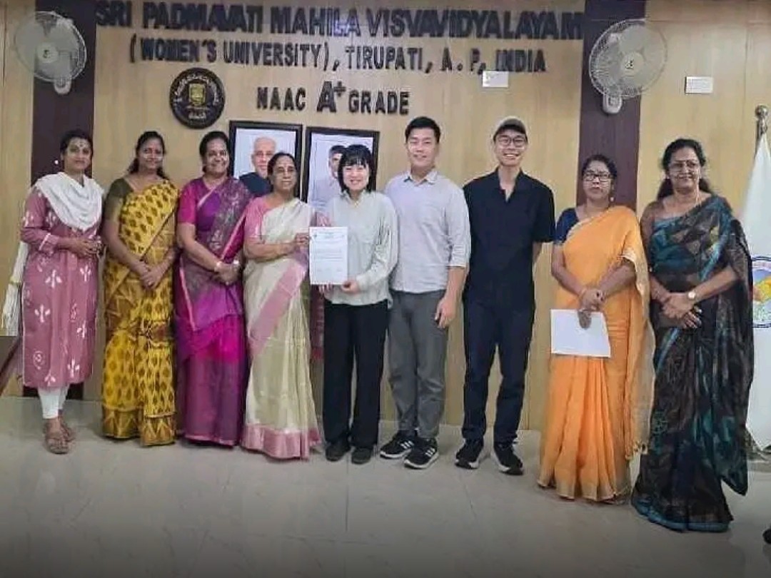 SPMVV యూనివర్సిటీలో తైవాన్ విద్యార్థుల సందర్శన