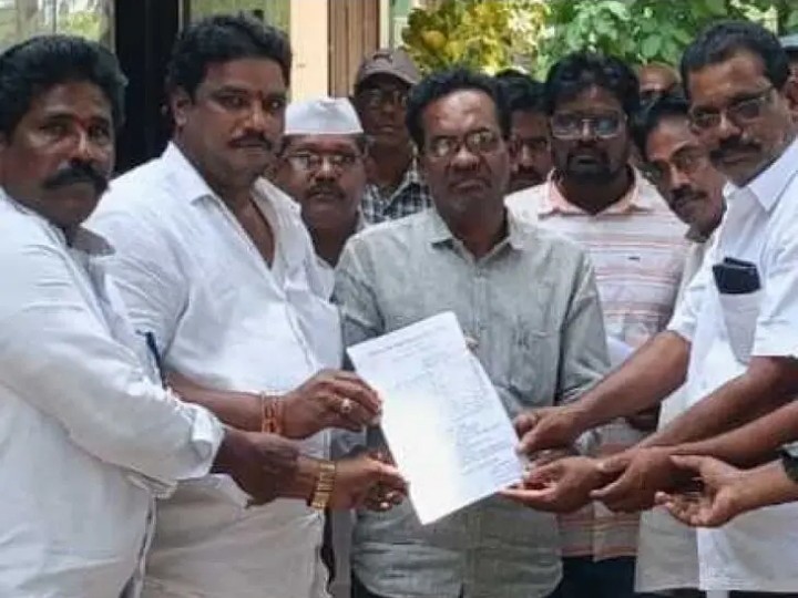 భవన నిర్మాణ కార్మికుల ధర్నా