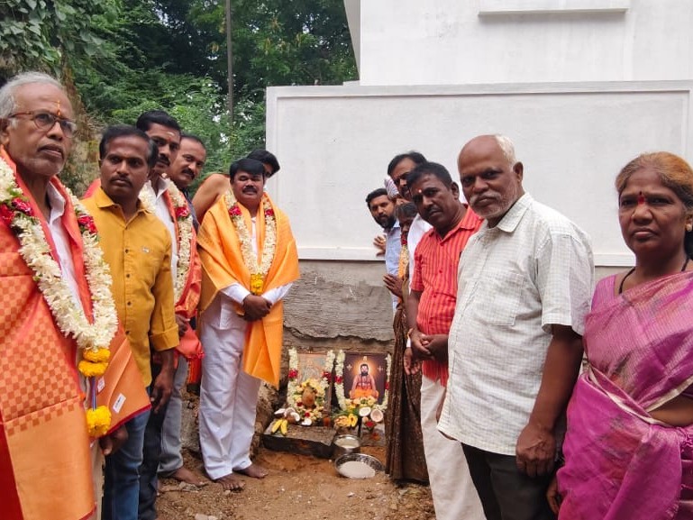 సీతారాముల ఆలయానికి శంకుస్థాపన