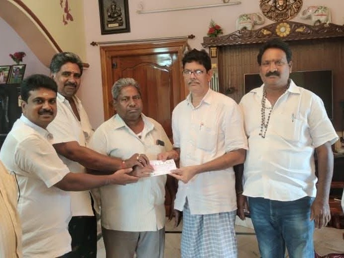 ఆలయ నిర్మాణానికి విరాళం అందుచేత