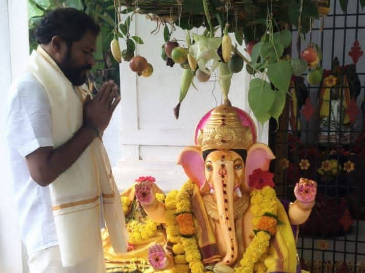 వినాయక చవితి వేడుకల్లో బాలరాజు