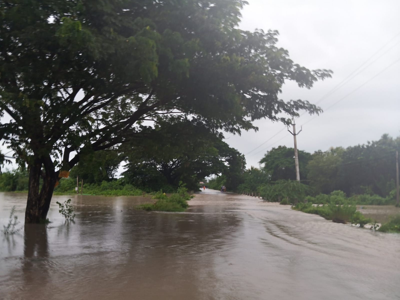 భారీ వర్షానికి.. పొంగిన వాగులు,వంకలు