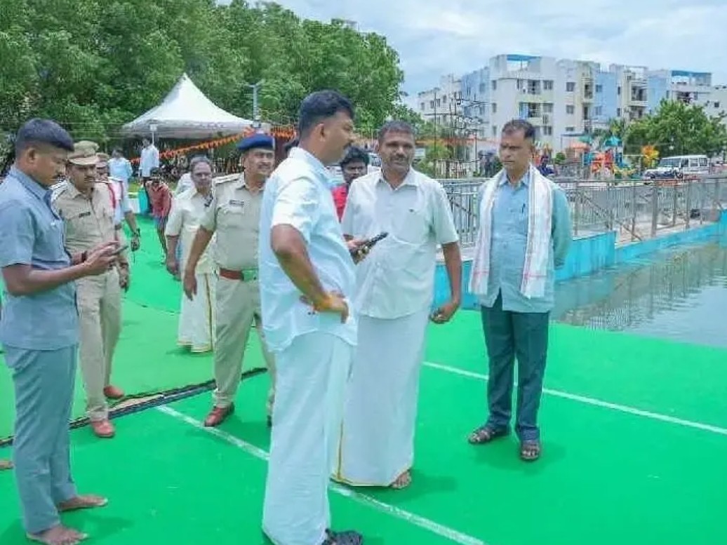వినాయక నిమజ్జనం ఏర్పాట్లను పరిశీలించిన ఎస్పీ