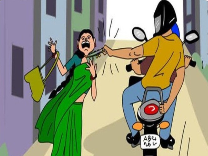 మహిళ మెడలో బంగారు గొలుసు చోరీ