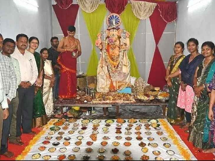 గణనాథుడికి 108 రకాల నైవేద్యాలు