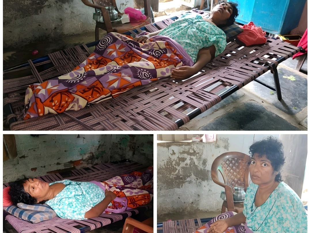 పక్షవాతంతో మహిళ.. సహాయం కోసం ఎదురుచూపు