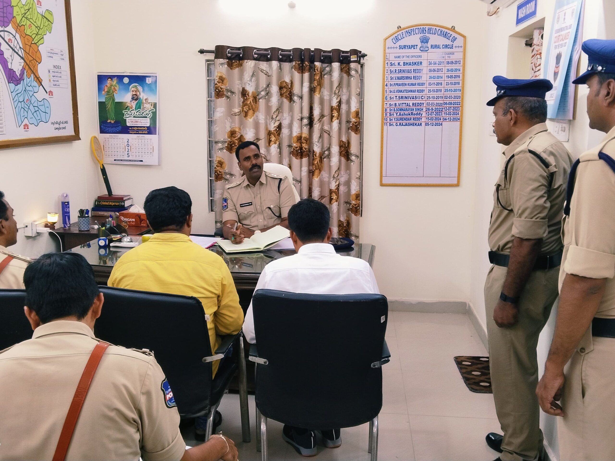 సూర్యాపేట రూరల్ పోలీస్ స్టేషన్ తనిఖీ చేసిన ఎస్పీ
