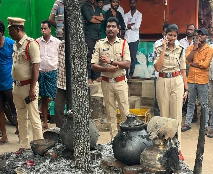 UPDATE: ఆలయం దగ్ధం.. కొనసాగుతున్న దర్యాప్తు