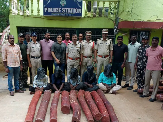 రాజంపేటలో ఎర్రచందనం దుంగలు స్వాధీనం