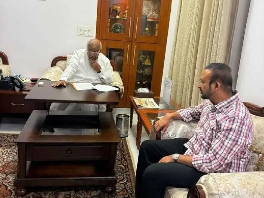 మల్లికార్జున ఖార్గేను కలిసిన ఎల్లారెడ్డి ఎమ్మెల్యే