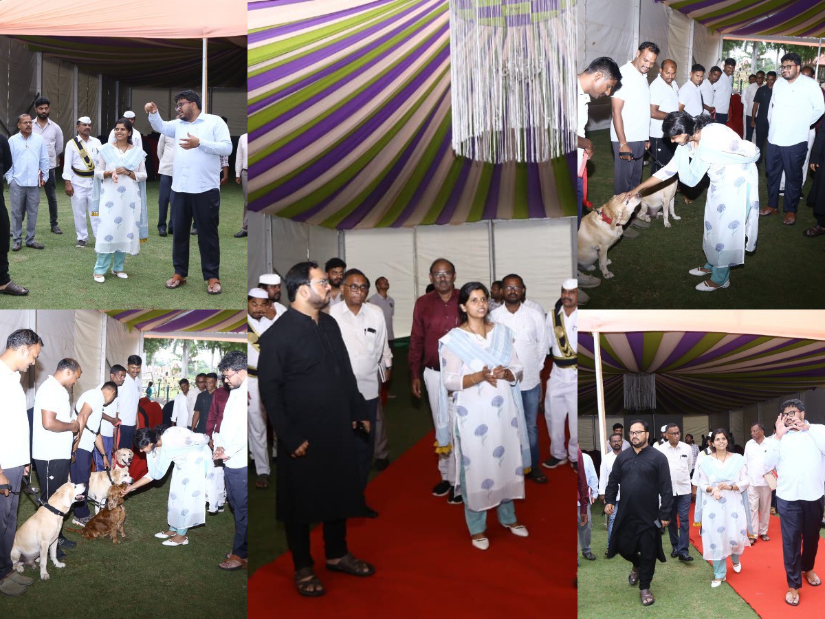 కుక్కల దత్తత ఏర్పాట్లను పరిశీలించిన కలెక్టర్