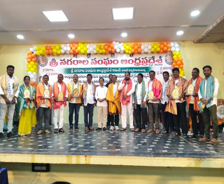 ఏపి శ్రీనగరాల సేవా సంఘం కార్పొరేషన్ డైరెక్టర్ సేనల నానాజీకి ఘన సత్కారం