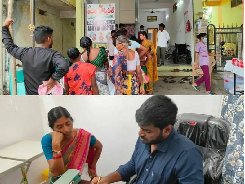 ఆదిత్య హాస్పిటల్‌లో ఉచిత వైద్య శిబిరం