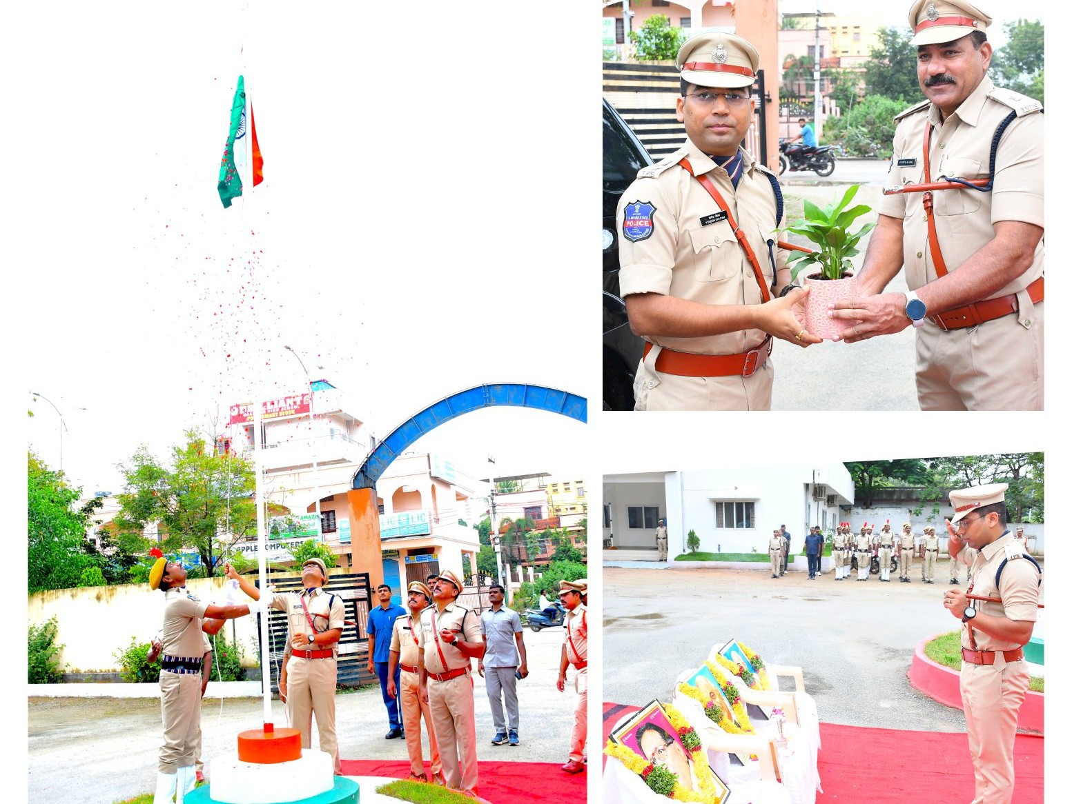 మహనీయుల చిత్రపటాలకు నివాళి అర్పించిన ఎస్పీ