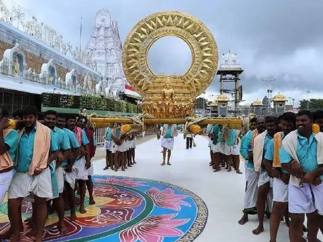 తిరుమలలో సూర్యప్రభ వాహనం పరిశీలన