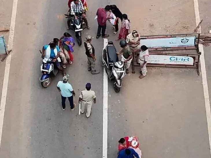 భీమవరం చెక్ పోస్ట్ పరిసరాల్లో డ్రోన్తో నిఘా