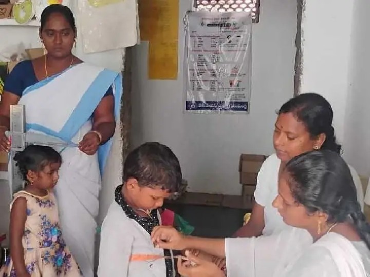 అంగన్వాడీ కేంద్రంలో వైద్య శిబిరం