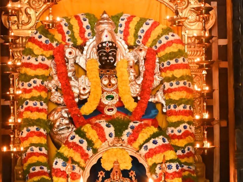 మహా సరస్వతి అమ్మవారికి ప్రత్యేక అలంకరణ